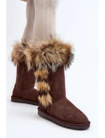 Dámské Sněhule se zateplením kožešinou Semišová Kůže Camel model 21540424 - Boto Dámské Sněhule se zateplením kožešinou Semišová Kůže Camel model 21540424 - Boto