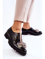 Elegantní lakované boty s  černá Cindy model 21601627 - Boto