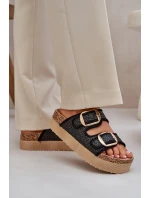 Sandály S Pletením A Sponami Na Masivní Platformě Černé Aralissea Sandály S Pletením A Sponami Na Masivní Platformě Černé Aralissea