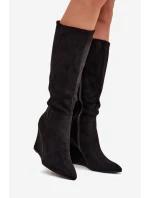 Zateplené Dámské Na Platformě Černé model 21705085 - Boto Zateplené Dámské Na Platformě Černé model 21705085 - Boto