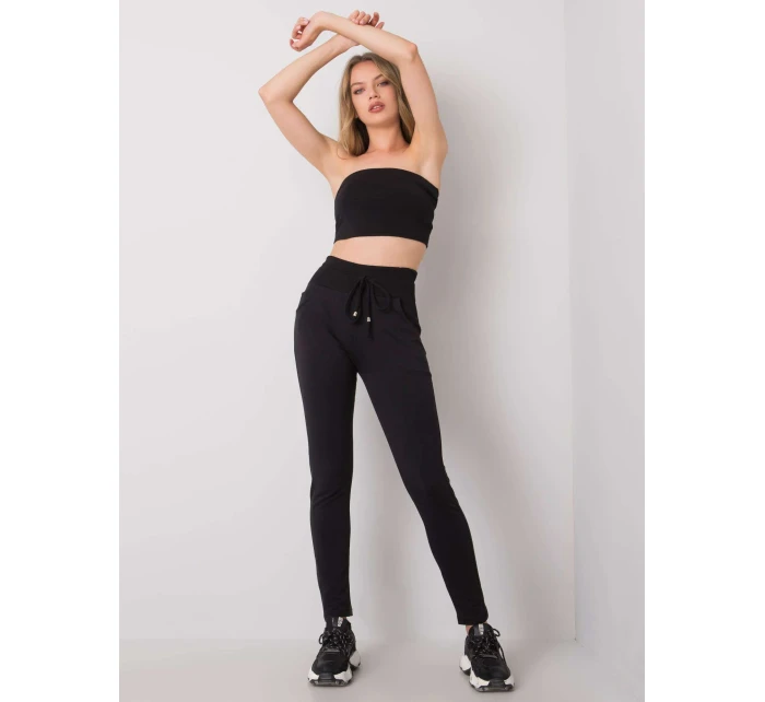 Spodnie dresowe RV DR model 20540947 czarny - FPrice Spodnie dresowe RV DR model 20540947 czarny - FPrice