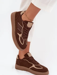 Nízké dámské tenisky Brenelle – hnědé