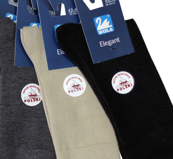 Pánské hladké ponožky s polyesterem MR ELEGANT