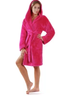 Dámský župan Lilly extra s kapucí 3/4 one size 3320 malinová - Vestis