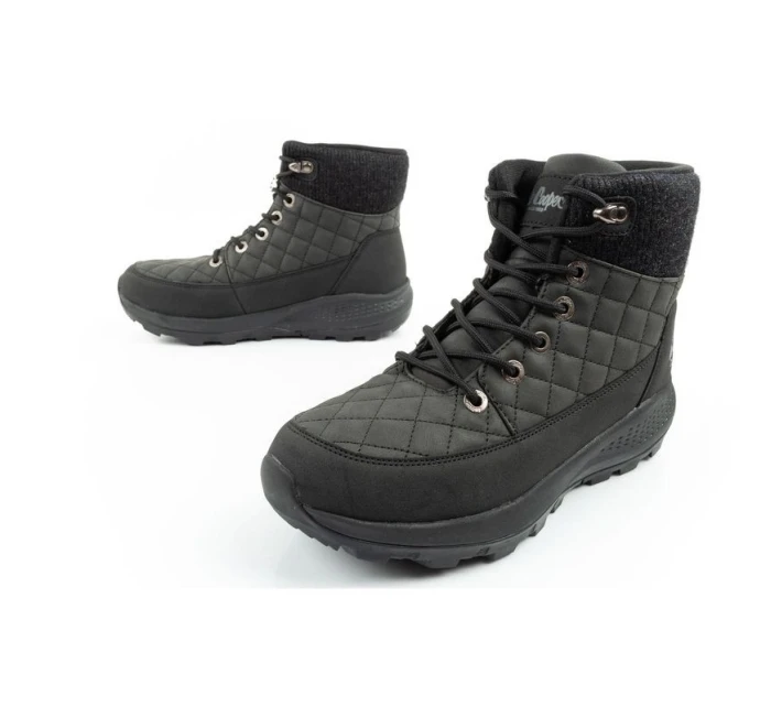 dámská zimní trekingová sportovní obuv zateplená černá model 21409175 kůže dámské - Lee Cooper