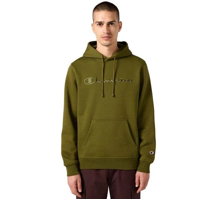 Pánská mikina Champion s kapucí olivová 220271 GS585 pánské