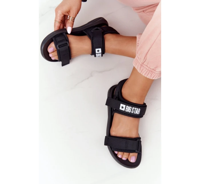 Dámské Sportovní Sandály Big Star model 21556525 Černé - Big Star Shoes Dámské Sportovní Sandály Big Star model 21556525 Černé - Big Star Shoes