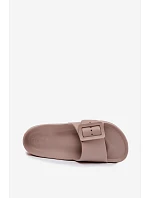 Dámské pěnové sandály na platformě s přezkou Big Star TT274A079 tmavě béžové