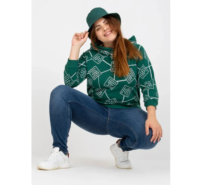 Dámská mikina RV BL 7566.69P tmavě zelená