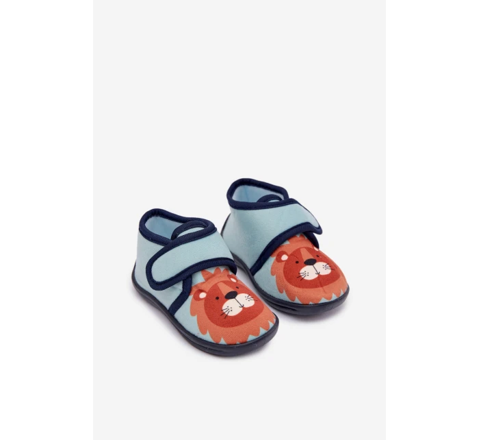 Dětské bačkory na suchý zip – modré Katline Dětské bačkory na suchý zip – modré Katline