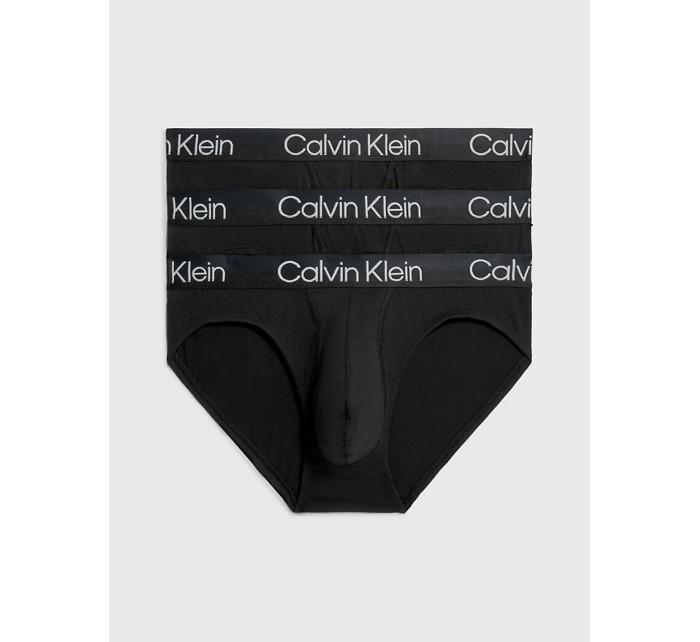 Pánské slipy 3 Pack Briefs Modern Structure 000NB2969A7V1 černá - Calvin Klein