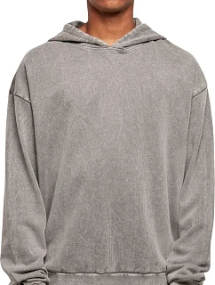 Build your Brand BY 191 Pánská oversize mikina s kapucí "Acid Wash" 56.0191 black