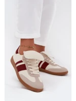 Nízké Dámské Tenisky S Ohnutým Jazykem Bordó Ardira Nízké Dámské Tenisky S Ohnutým Jazykem Bordó Ardira