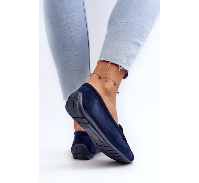 Dámské módní semišové mokasíny tmavě modrá Rabell Dámské módní semišové mokasíny tmavě modrá Rabell