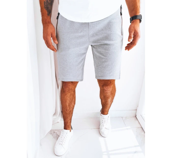 FashionStreet pánské světle šedé teplákové kraťasy SX2270