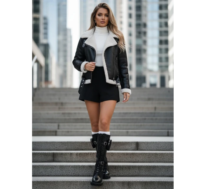 Dámské traperské boty černé FashionStreet ZY1326 Dámské traperské boty černé FashionStreet ZY1326