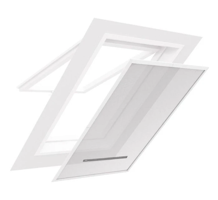 MOSKYTIÉRA NA STŘEŠNÍ OKNO 140X170 ČERNÝ POLYESTER + PÁSEK NA SUCHÝ ZIP