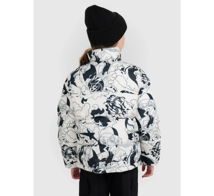 Dívčí péřová bunda se syntetickou výplní 4F 4FJRAW25TDJAF0748-11A