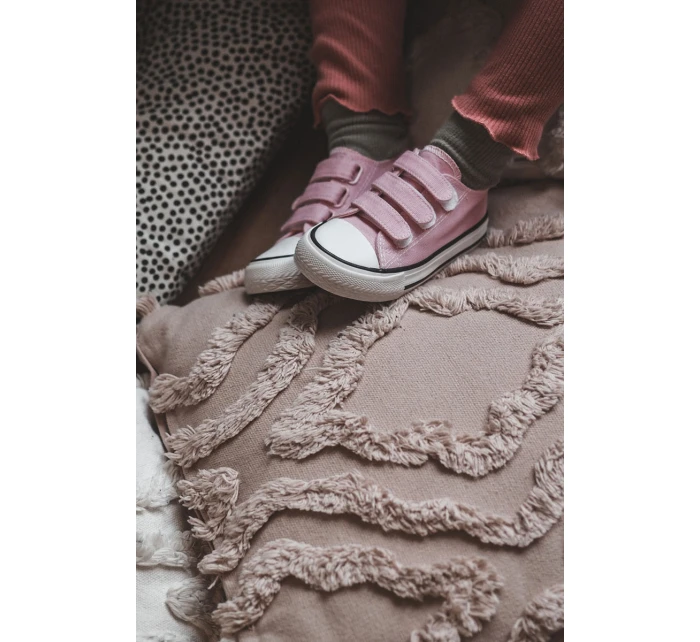 Dětské tenisky na suchý zip růžove Bernie