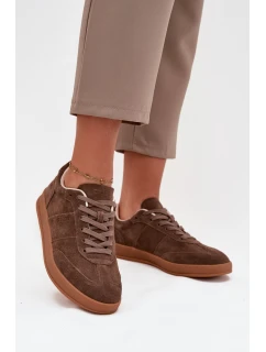 Dámské semišové sneakersy Big Star SS274676 HI-POLY SYSTEM Hnědé