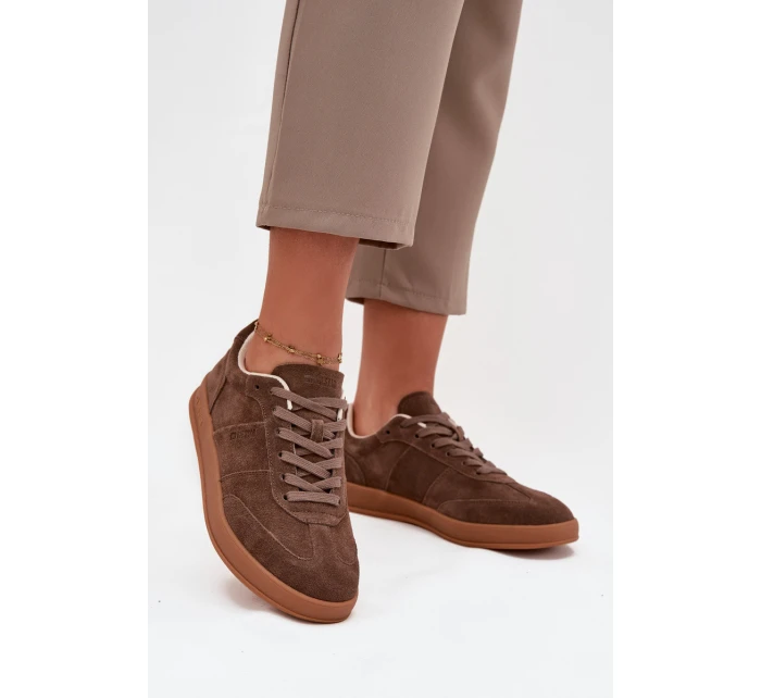 Dámské semišové sneakersy Big Star SS274676 HI-POLY SYSTEM Hnědé Dámské semišové sneakersy Big Star SS274676 HI-POLY SYSTEM Hnědé