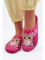 Dámské pantofle Kočka Růžové s Gumičkou Inblu EC000093
