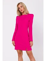 M755 Šaty s modelujícím prošíváním - fuchsiová