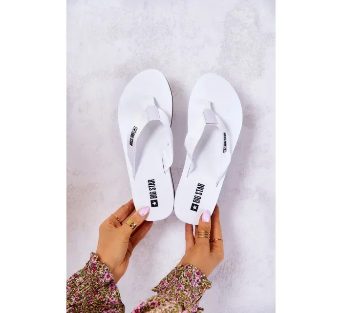 Dámské žabky na klínku Big Star - bílá Dámské žabky na klínku Big Star - bílá