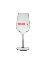 MILUJI TĚ - čirá nerozbitná sklenice na víno 470 ml MILUJI TĚ - čirá nerozbitná sklenice na víno 470 ml