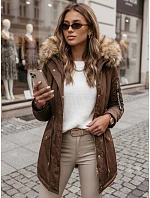 Dámská zimní bunda parka hnědá Dstreet model 21971014 - FashionStreet Dámská zimní bunda parka hnědá Dstreet model 21971014 - FashionStreet