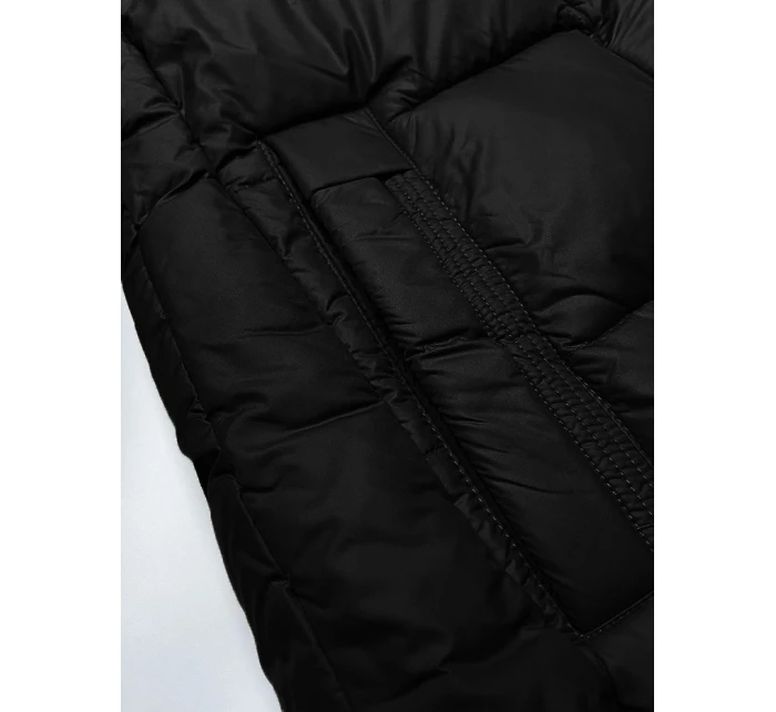 Černá dámská zimní bunda s kontrastní podšívkou model 21248800 - Glakate