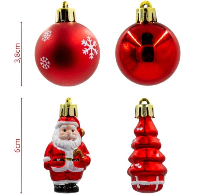 PLASTOVÉ TVAROVÁNÍ CETKY BEZPEČNÉ VÁNOČNÍ STROMEK 10KS SLÍDA