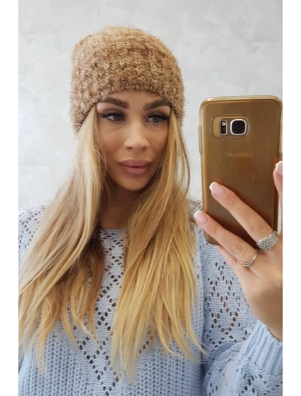 Dámská čepice hnědá model 18751429 - K-Fashion Dámská čepice hnědá model 18751429 - K-Fashion