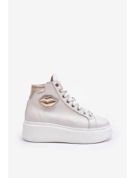 Dámské vysoké tenisky na zip Lemar bílé model 21637631 - Boto Dámské vysoké tenisky na zip Lemar bílé model 21637631 - Boto
