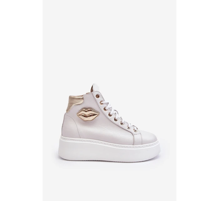 Dámské vysoké tenisky na zip Lemar bílé model 21637631 - Boto Dámské vysoké tenisky na zip Lemar bílé model 21637631 - Boto