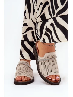 Dámské Klapky Na Klínu S Ozdobným Béžové model 21686874 - Boto