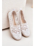 Dámské krajkové espadrilky bílé model 21701553 - Boto Dámské krajkové espadrilky bílé model 21701553 - Boto