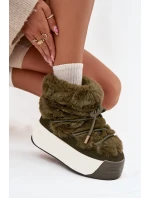 Dámské sněhule na masivní platformě s a kožešinou model 21711522 - Boto Dámské sněhule na masivní platformě s a kožešinou model 21711522 - Boto