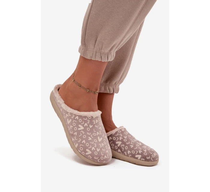 Dámské pantofle Love model 21714585 Béžové - Inblu