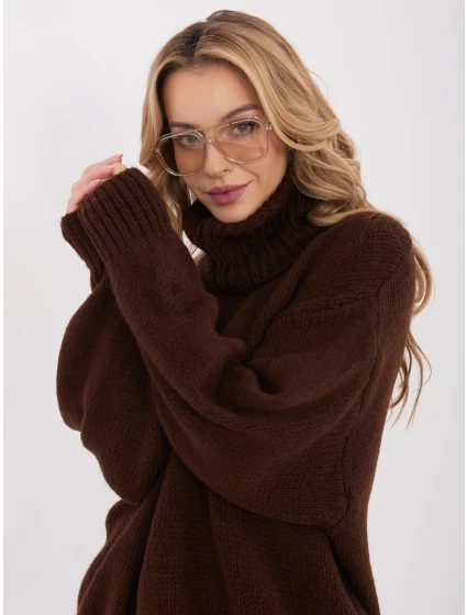 Sweter IN SW model 21782544 ciemny brązowy - FPrice