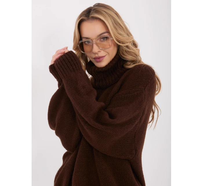 Sweter IN SW model 21782544 ciemny brązowy - FPrice