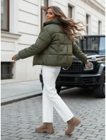 Dámská krátká zimní prošívaná bunda VIBEGIRL zelená FashionStreet TY4946