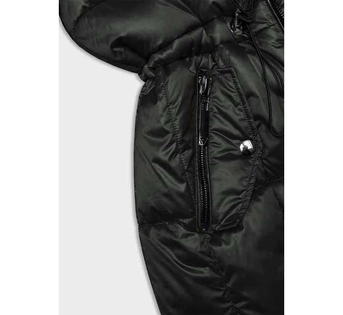 Vypasovaná dámská zimní bunda v army barvě S'west (B8207-B8282-11)