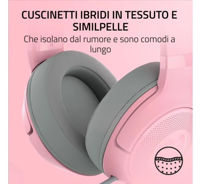 Razer RZ04-04730200-R3M1 sluchátka/náhlavní souprava Wired Headband Call/Music Pink