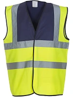 Yoko HVW 100 Hi-Vis bezpečnostní vesta 79.W100 navy/hi vis yellow Yoko HVW 100 Hi-Vis bezpečnostní vesta 79.W100 navy/hi vis yellow