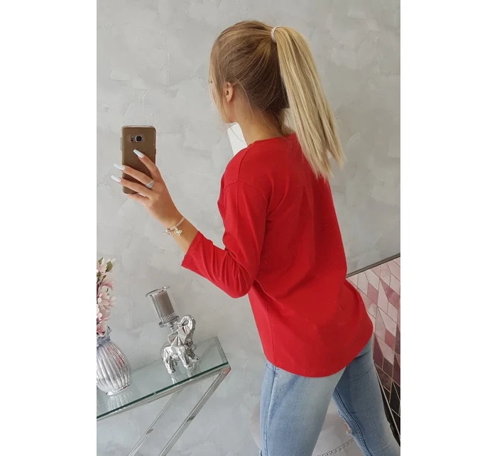 Halenka s potiskem Summer Girl červená