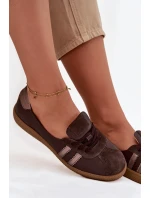 Kožené semišové dámské polobotky typu barefoot Zazoo N1341 čokoládové