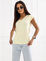 T shirt RV TS model 22084263 jasny żółty - FPrice T shirt RV TS model 22084263 jasny żółty - FPrice