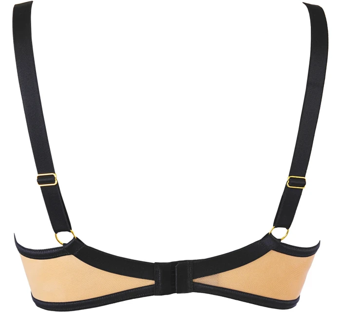Dámská podprsenka model 21494802 Černá s béžovou - Axami Dámská podprsenka model 21494802 Černá s béžovou - Axami