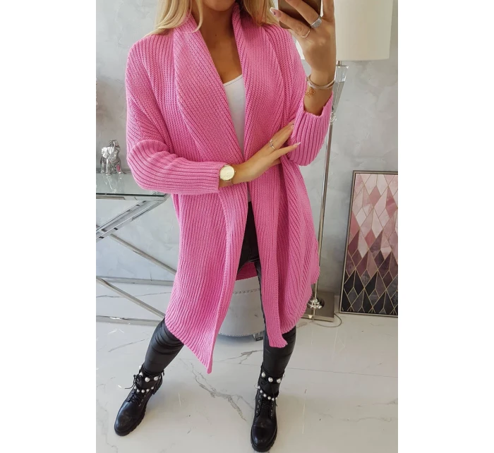 Svetr s netopýřími rukávy světle růžový